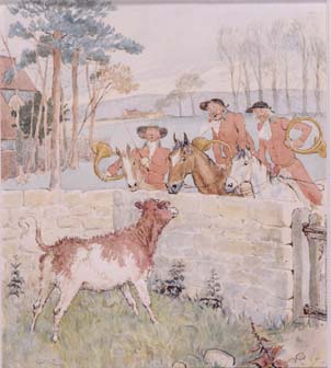 'One Said it was a Bull-Calf'  (Illustration for 'The Three Jovial Huntsmen Picture Book No.5 publ. 1880)