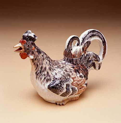 teapot in the form of a cockerel