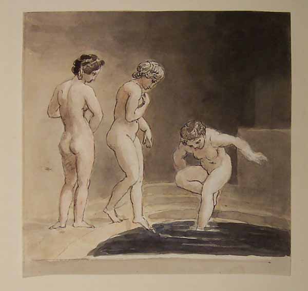 Breaking The Ice : A study for the oil painting Nymphs Bathing