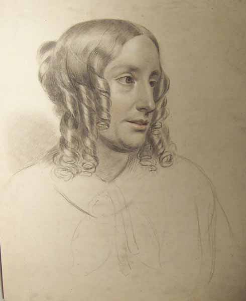 Head of a Young Woman in Ringlets Looking Right