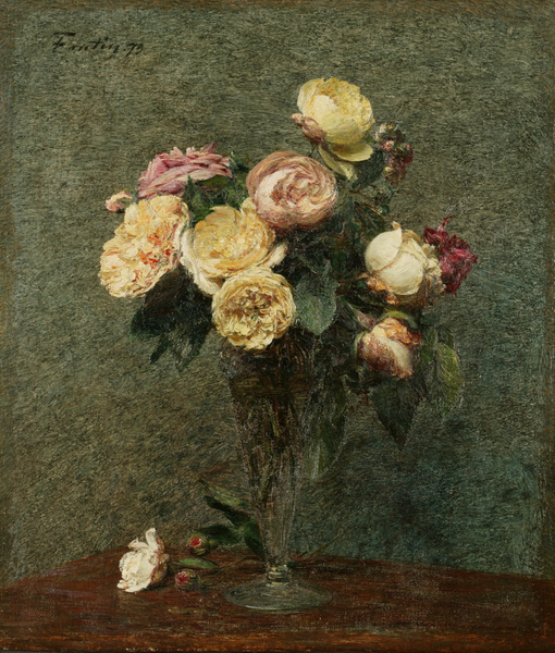 Still Life: Roses in a Glass Vase