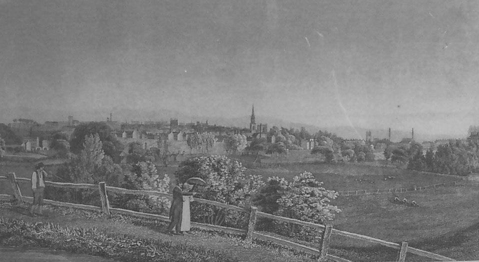 View of Manchester from Strawberry Hill on the Bolton Canal