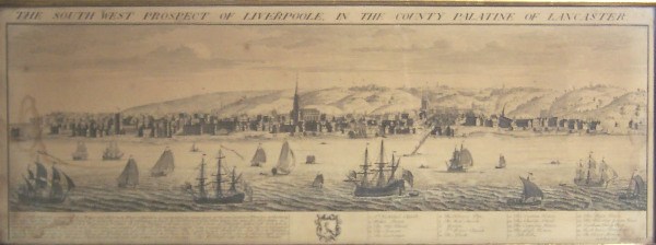 The South West Prospect of Liverpool in the County Palantine of Lancaster 1728