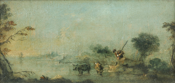 Lagoon Capriccio with a Peasant and Cattle