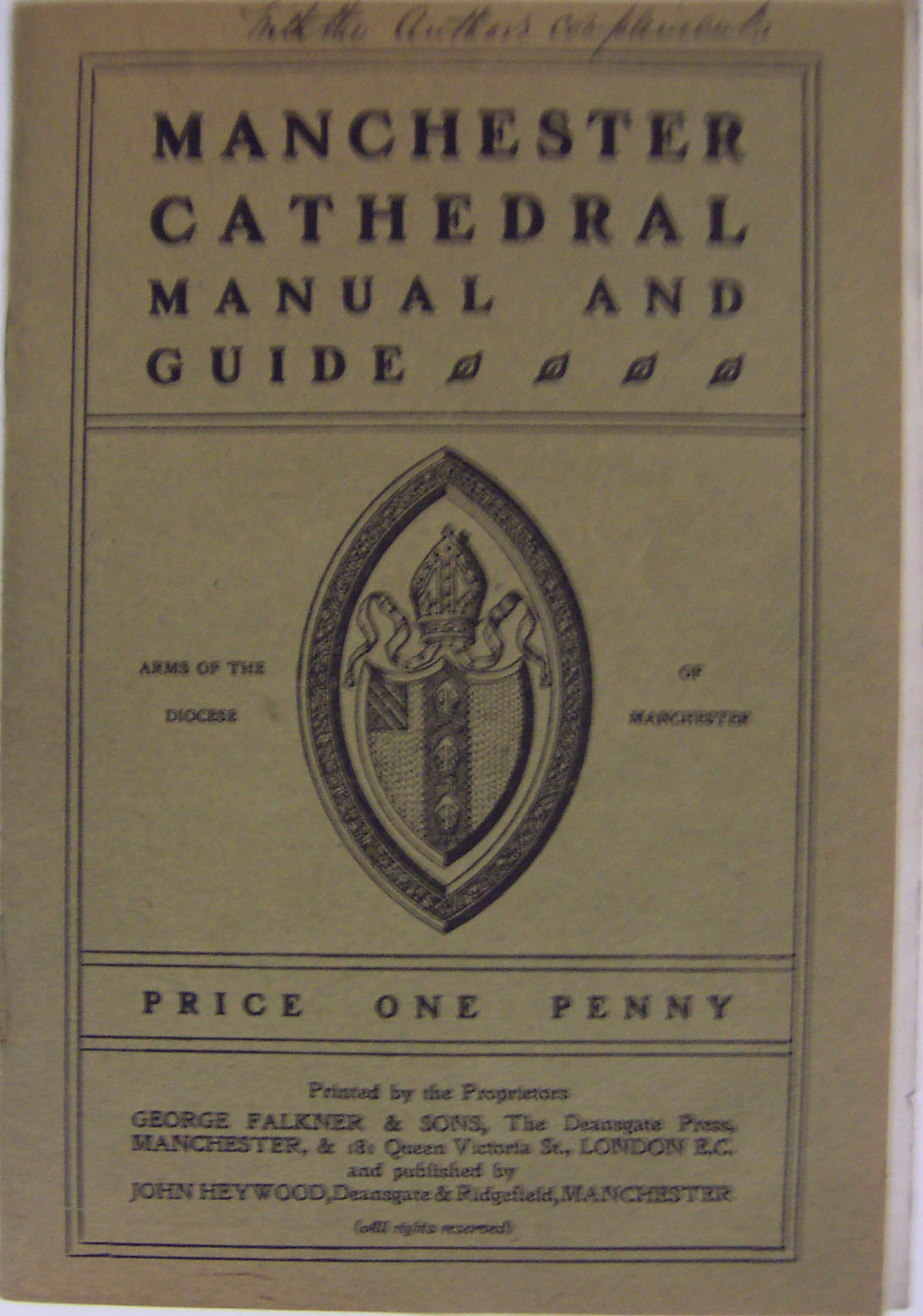 Manchester Cathedral Manual and Guide.