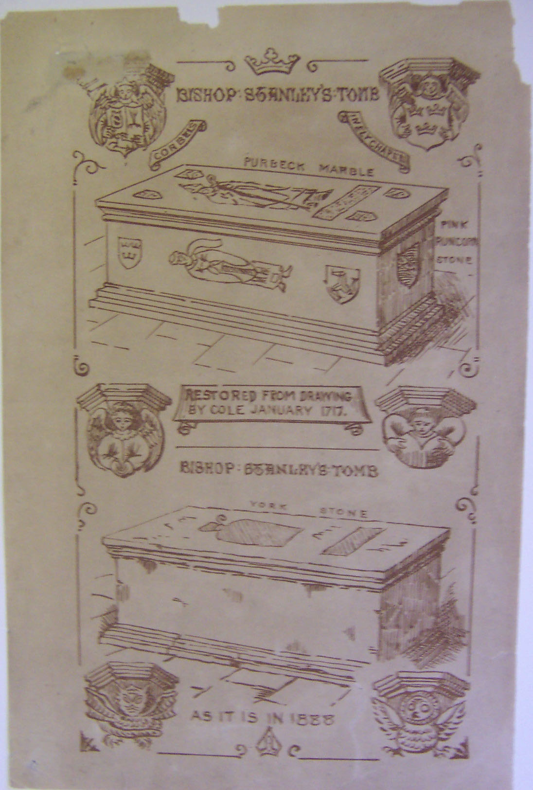 Bishop Stanley's Tomb- Reproduction