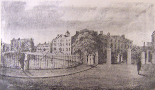 The Infirmary showing the North Wing added in 1792-93