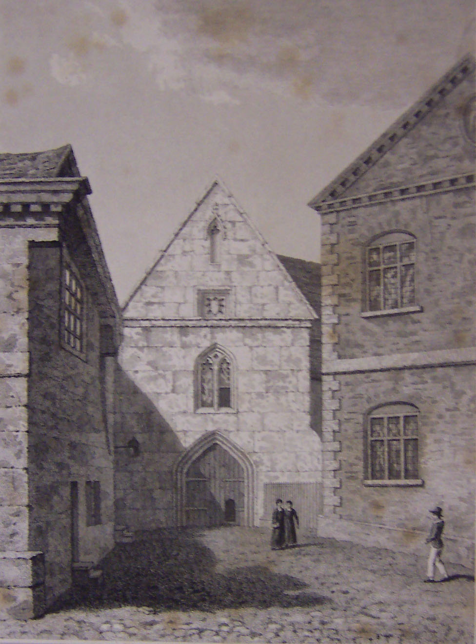 View of the College Gateway after it was rebuilt in 1816