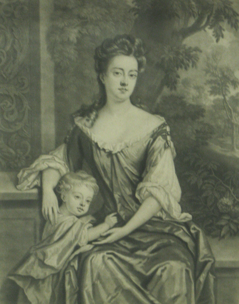 Mary Butler (née Somerset), Duchess of Ormonde and her son Thomas, Earl of Ossory