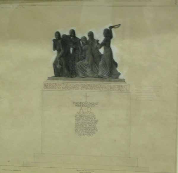 Design for a War Memorial: Front Elevation, 1916
