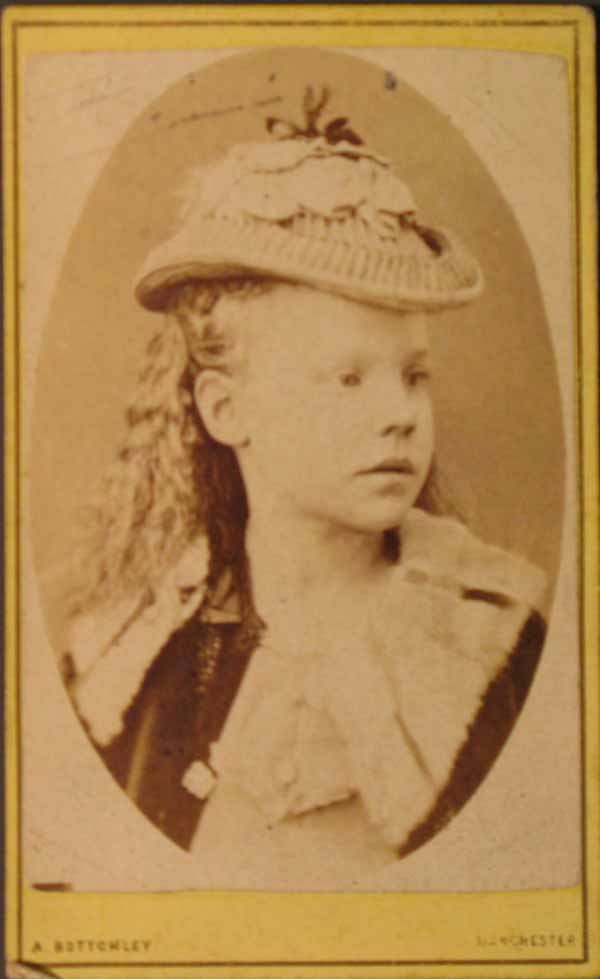Trade Card for Alfred Bottomley, Photographer, with Photograph of a Little Girl