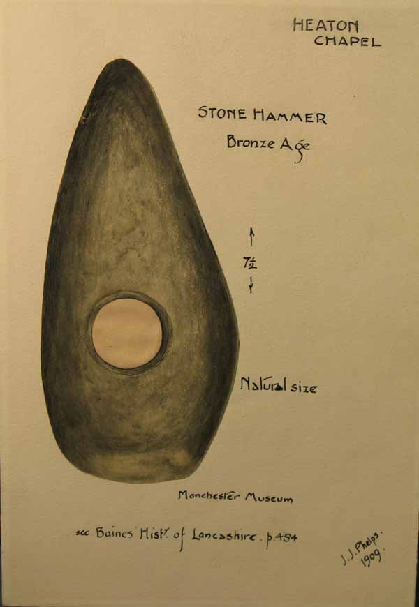 Stone Hammer, Bronze Age, Heaton Chapel