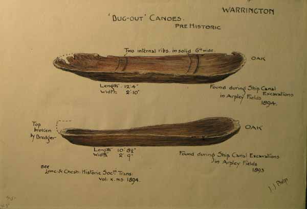 Pre-Historic 'Dug-Out' Canoes, Warrington