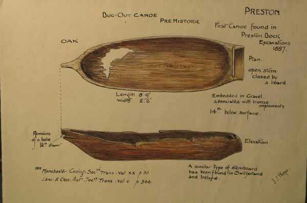 Pre-Historic 'Dug-Out' Canoe, Preston