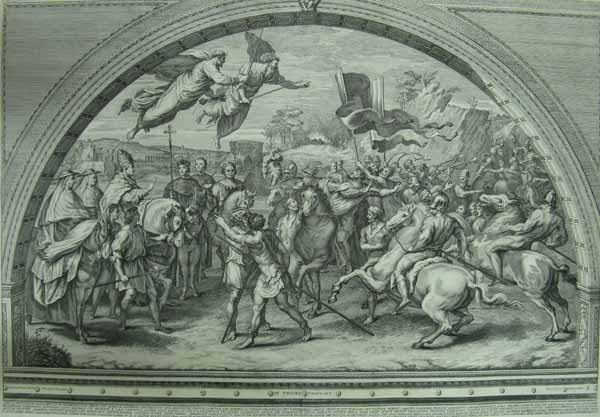 [Arched scene; Battle of Constantine]