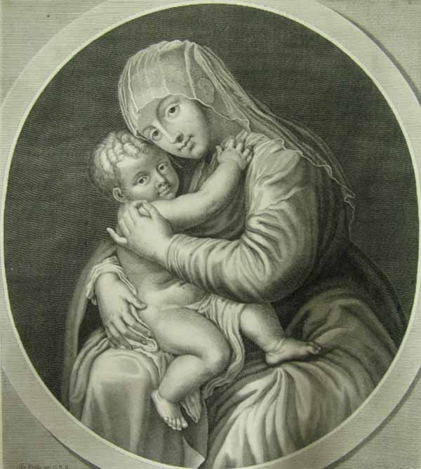 Madonna and child roundel