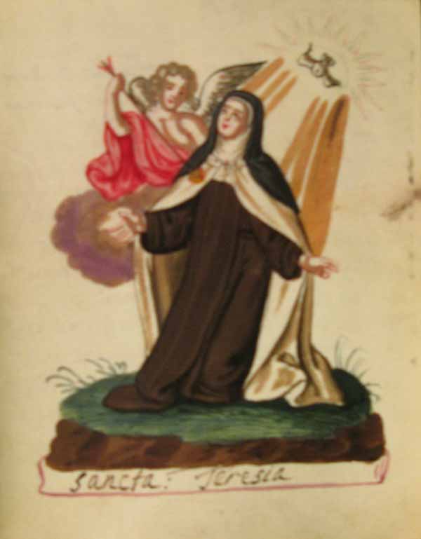 Saint Teresa Hand Painted Card