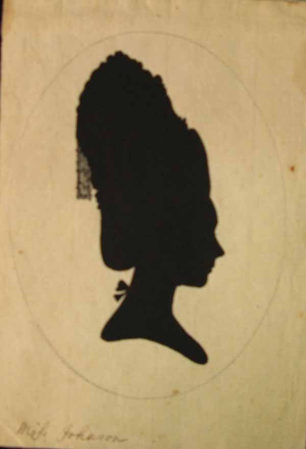 Black Silhouette Portrait of Miss. Johnson