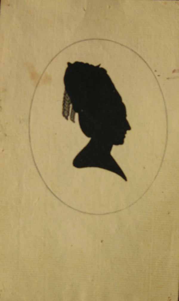 Black Ink Silhoutte Portrait of a Woman
