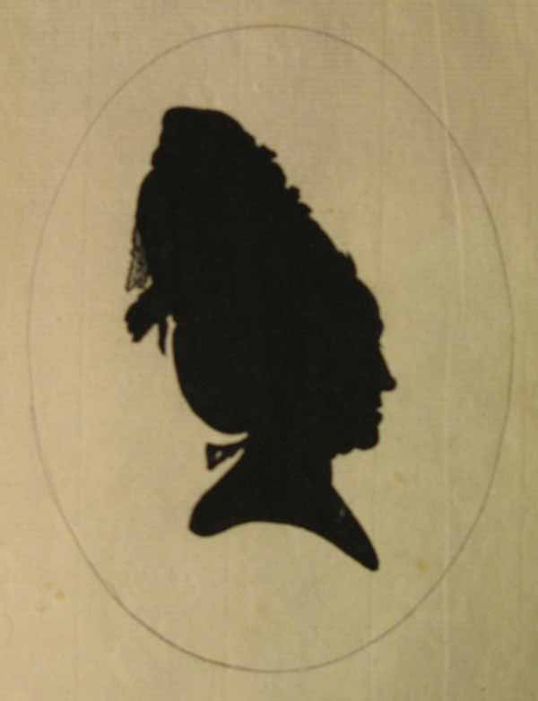 Black Ink Silhouette Portrait of a Woman