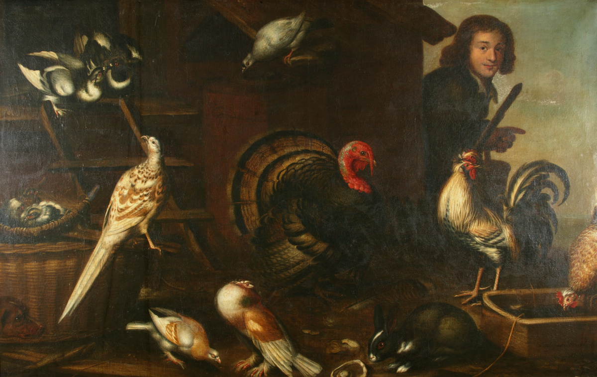 Domestic Fowls and a Man
