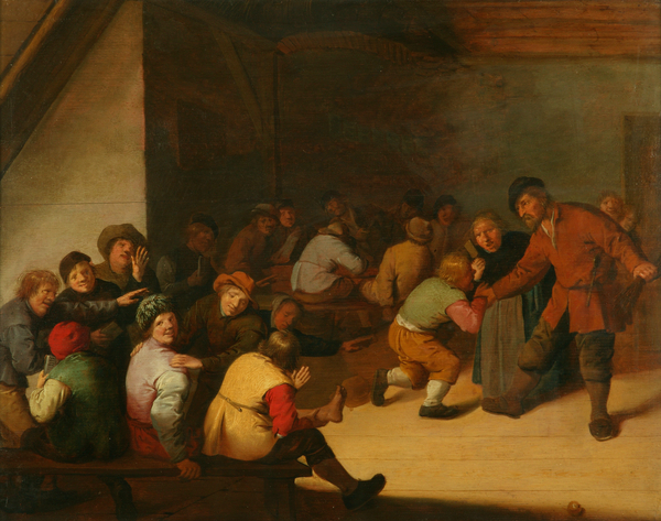 Interior with Peasants and School Children