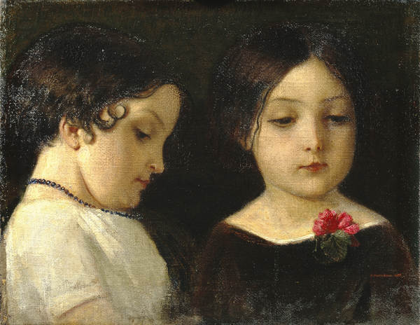 Two studies of a little girl's head (Millie Smith)