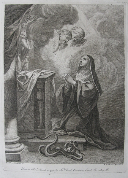 The Virgin kneeling